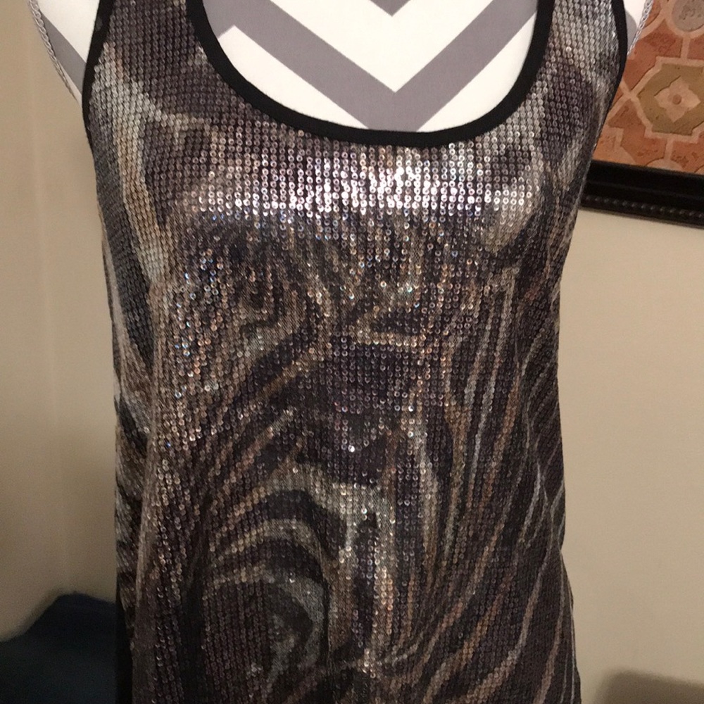 Almost Famous Racerback Sequined Tank - Picture 2 of 3
